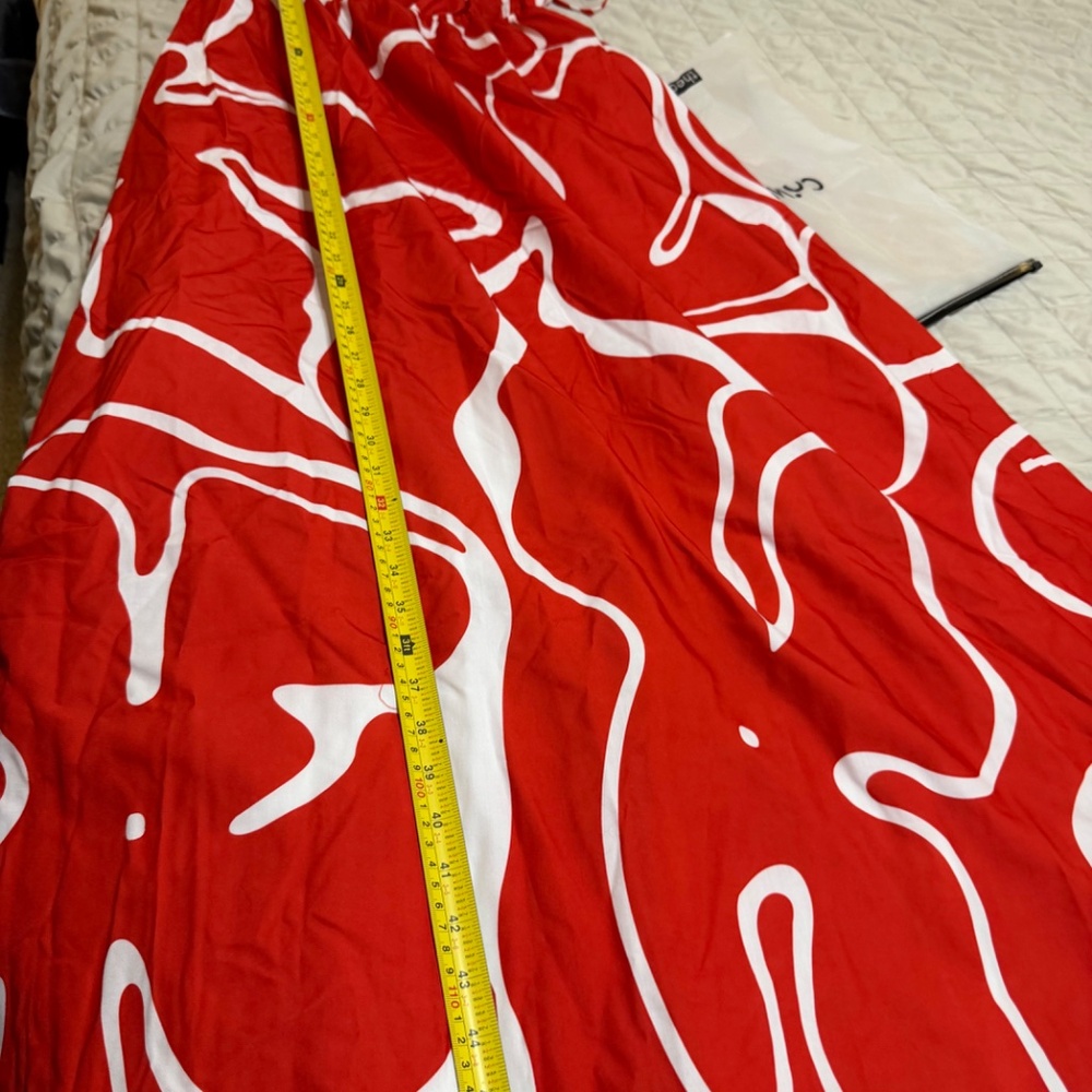 COMMENSE PRINTED BACK TIE DETAIL DRESS SIZE M - Picture 5 of 10